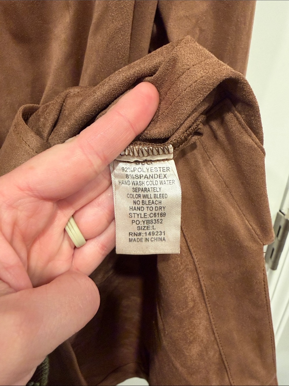Kori Suede Button-Front Jacket in Brown - Picture 5 of 5